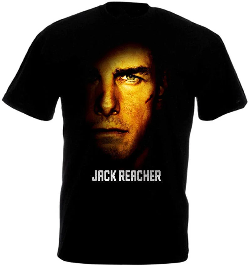 

Fashion T Shirt Clothing Short Sleeve Fashion 2018 Crew Neck Mens Jack Reacher V.3 Movie Poster Tees