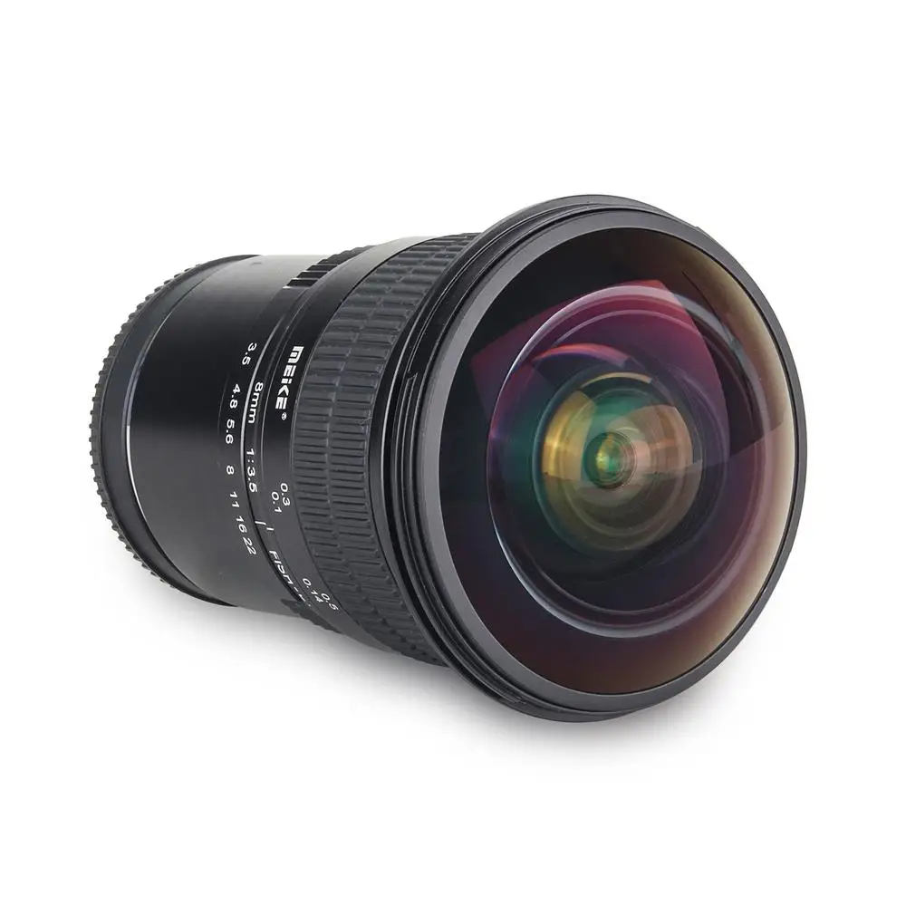 Meike 8 мм f/3 5 широкоугольный объектив рыбий глаз Объективы для камеры Sony A6000 Alpha и Nex