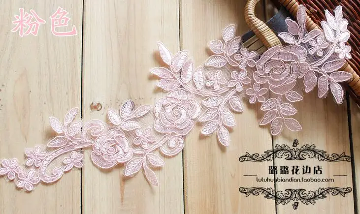 20 шт. Кружевная аппликация для платья 37 х11 см|applique lace trim|lace trimfashion trimmings |