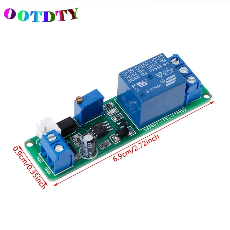 OOTDTY Регулируемый DC12V таймер задержки выключения реле Модуль 1~ 10s