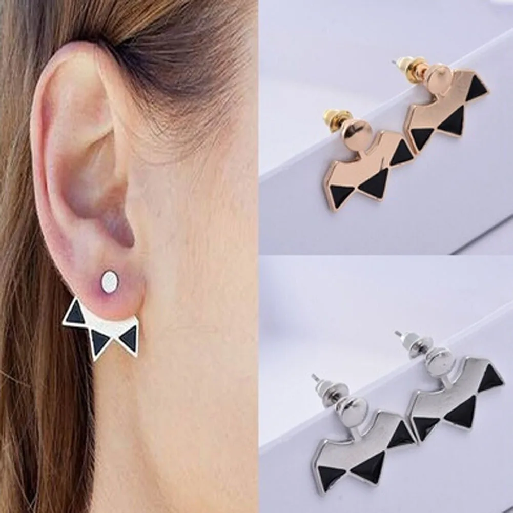 Fashion Wholesale Geometric Triangle Ear Jacket Earrings Stud Earring