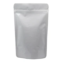 DHL 200Pcs/Lot Doypack White Pure Mylar Zip Lock Packing Bags Coffee Powder Candy Storage Self Sealable Zip Lock Package Bag