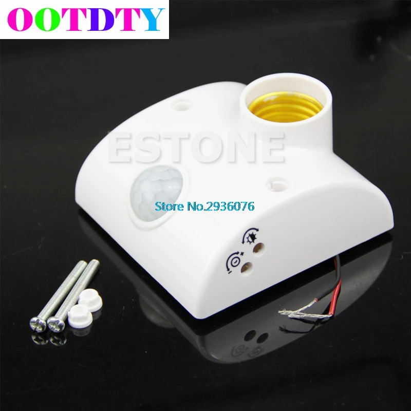 

E27 IR Infrared Body Sensor Human Auto Lamps Holder Stand Motion Sensing Switch APR14_35