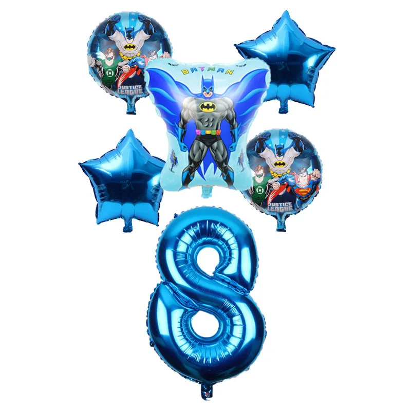 Superhéroe Superman Batman lámina globo 6 unids/set 32 pulgadas número Globos fiesta suministros niños juguetes Globos cumpleaños fiesta suministros Superhéroe Superman Batman lámina globo 6 unids/set 32 pulgadas número Globos fiesta suministros niños juguetes Globos cumpleaños fiesta suministros