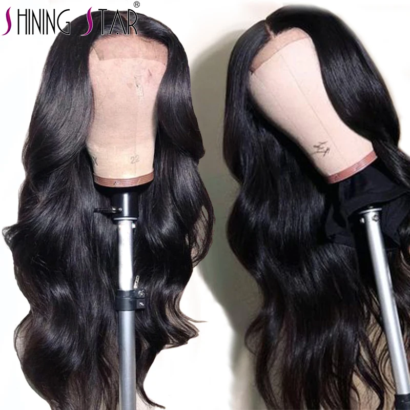 

Shining Star Body Wave Lace Front Wig 13X4 Natural Lace Front Human Hair Wigs for Black Women Peruvian Non-Remy Human Hair Wigs