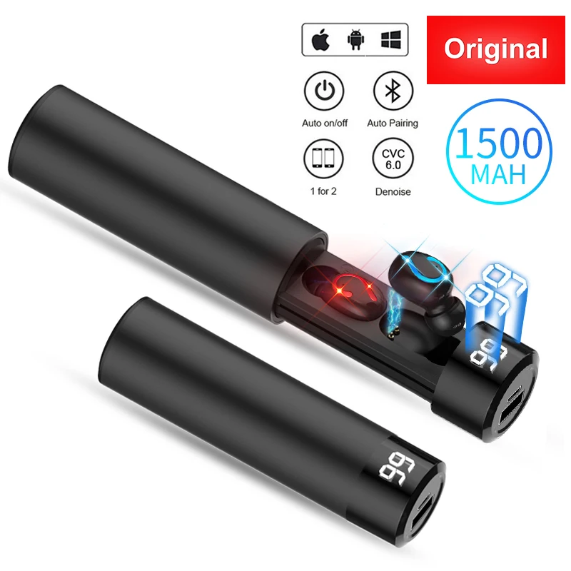 

HBQ Q67 Bluetooth 5.0 Wireless Earphone TWS Sport Headphones Handsfree Earbuds Headset Earbud Earphones Case For Phone PK Q32