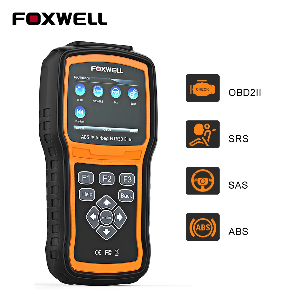 

Foxwell NT630 Elite OBD2 Diagnostic-Tool ABS Airbag Air Bag SRS SAS Crash Data Car Code Reader OBD 2 Automotive Scanner