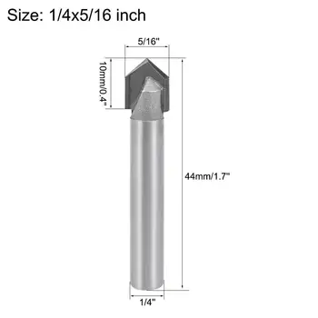 

UXCELL 1PCS Router Bit V Type End Mill Carbide for Woodworking Carpentry Engraving Edge Trimmer Carpentry Slotting Cutter Tool