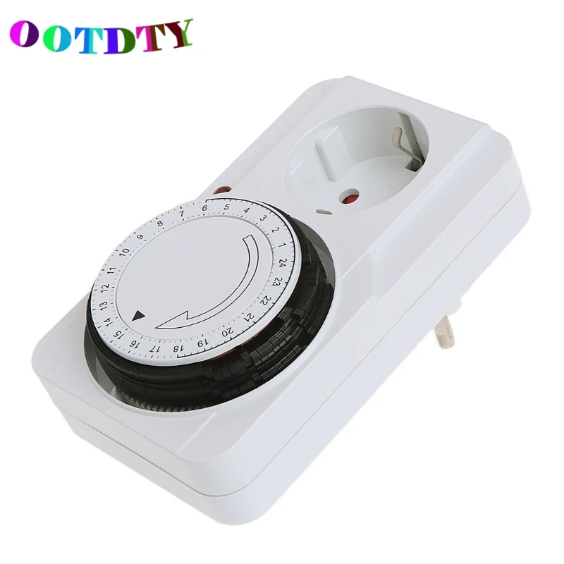 

OOTDTY 24H Mechanical Electrical EU Plug Program Timer Power Switch Socket Energy Saver Drop Shipping Support