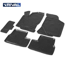 Для Lada Granta 2011- Коврики в салон 5 шт./компл. полиуретан Rival 16001001