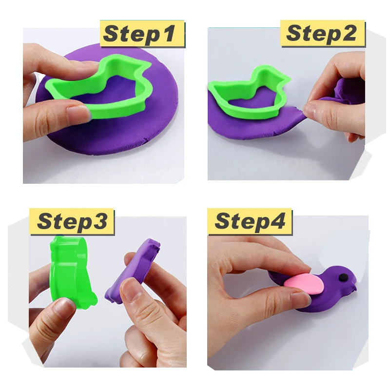 20Pcs/Lot Multicolor Play Dough Tools Molds For Modeling Fimo Polymer Clay Molds Set Of Tools