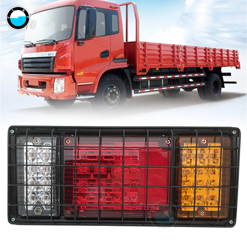 

2 PCS Waterproof 12V 24 Truck LED Tail Light Running Brake Reverse Light Turn Indiactor ATV Truck Taillights Lamp.