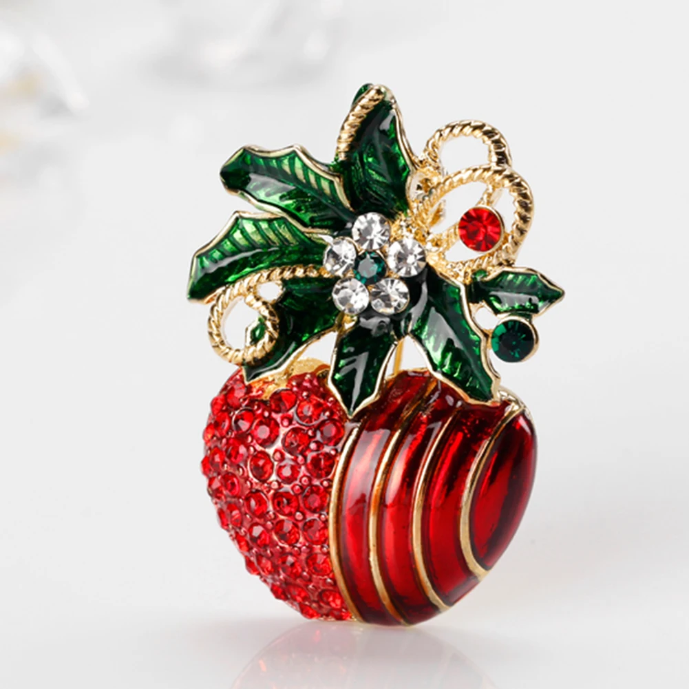 Fashion Christmas Fruit Apples Shape Brooch Pin Women Dress Bag Scarf Accessory | Украшения и аксессуары