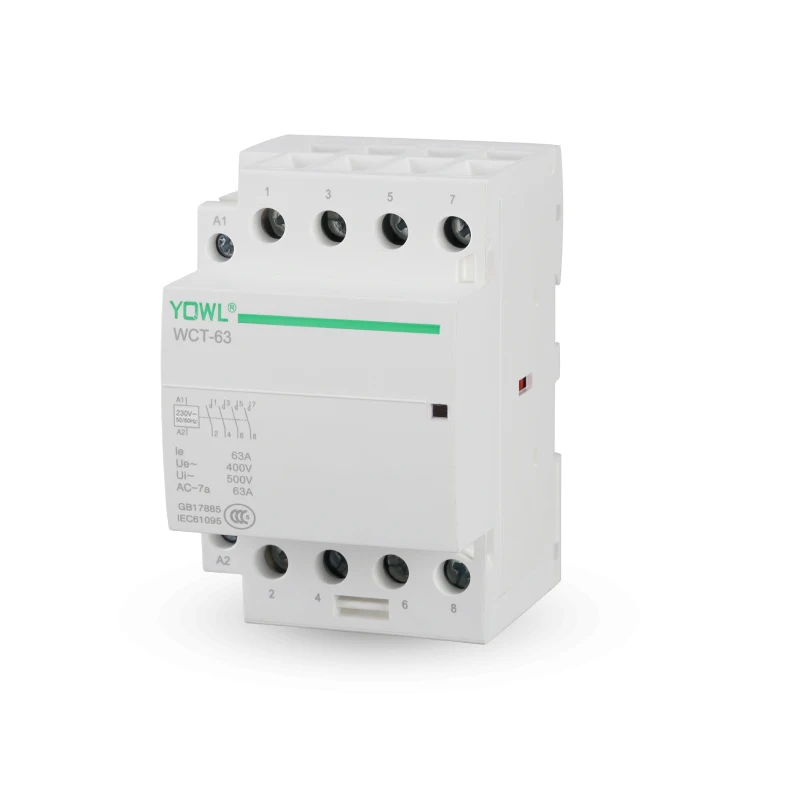 4 P 63A 24 V/110 V/230 V 50/60 HZ Din rail AC контактор для дома 2NO 2NC 1NC+ 1NO