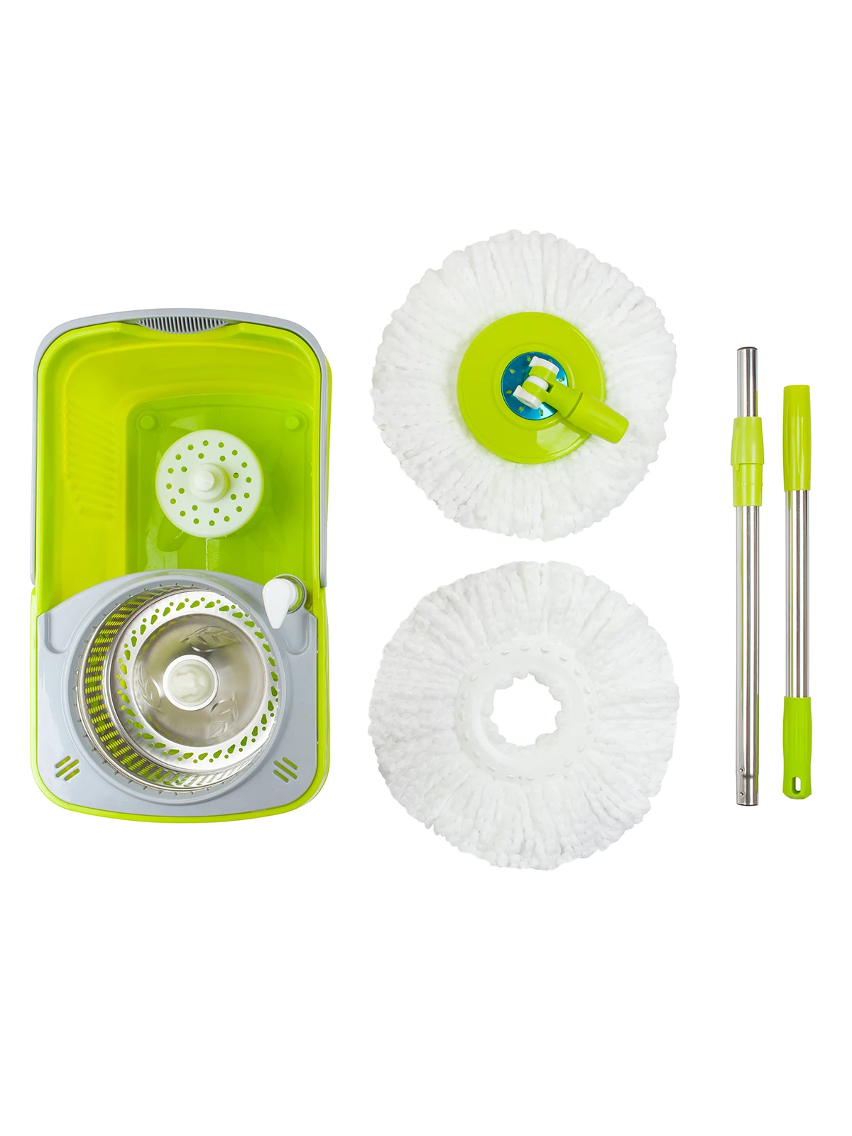 SOKOLTEC Mop Bucket Hand Free Wringing Stainless Steel Spin Self Wet And Cleaning System Dry Microfiber Floor|Швабры| |