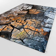 Else сломанная горная стена серый коричневый природа 3d принт Нескользящая микрофибра Гостиная Декоративные Современные моющиеся области коврик