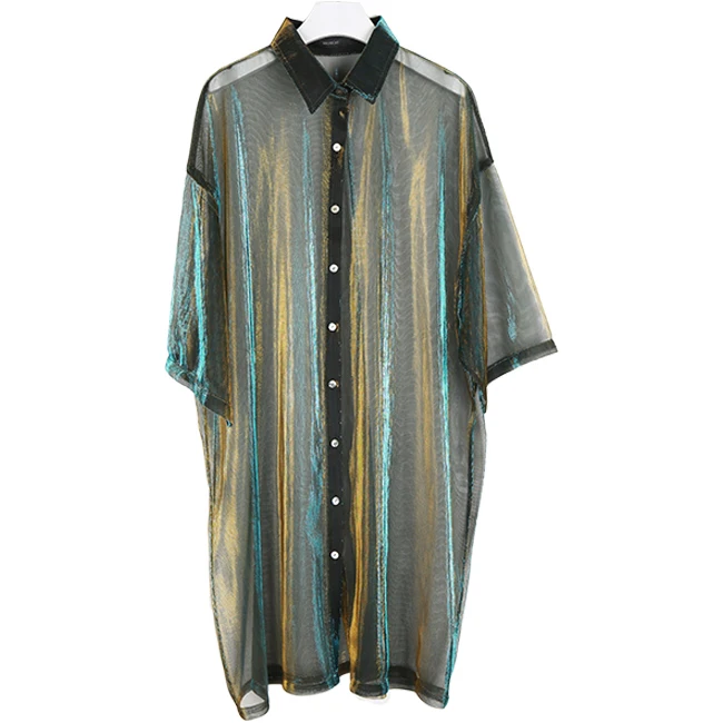 remarkable  New come  See Through Laser Symphony Sunscreen Jersey Jacket Clear Jacket Iridescent Rainbow Hologr