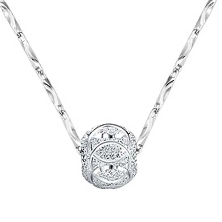 

Without Chain New Arrival Trendy Retro Lucky Beads Woman Pendant Silver Color For Girl