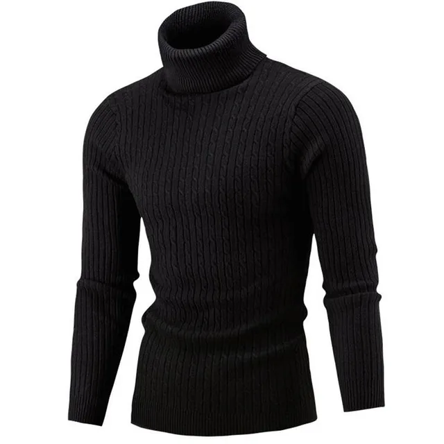 black high neck sweater men