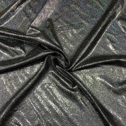 Ткань из фольги в горошек, блестящая основа для вязания, ткань для купальников, 300 г/м2, 4 способа растягивания, бифлекс, лайкра, спандекс, DIY Мода - Цвет: Hologram Black
