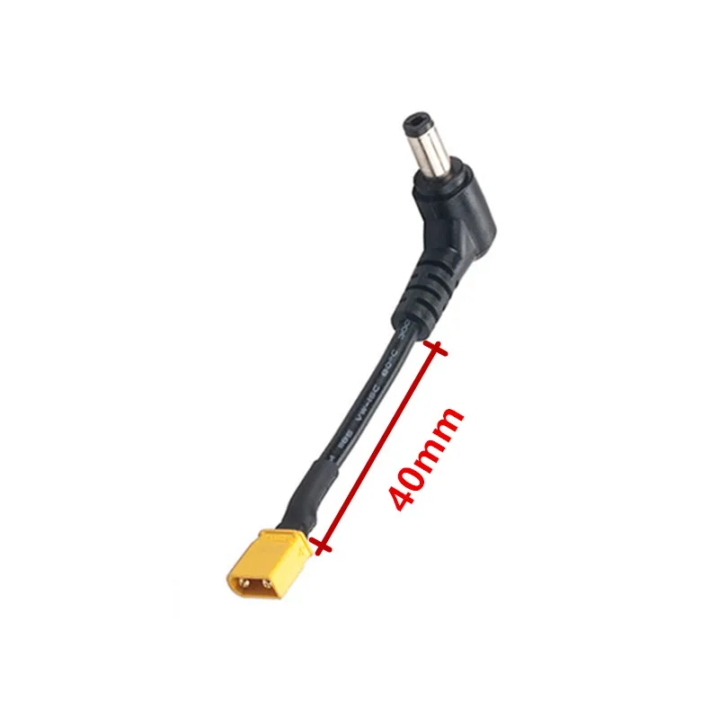 RJXHOBBY XT30 Male Plug DC 5.5mm x 2.5mmX40mm Male Adapter for FPV Lipo Battery & Fatshark Goggles (2)