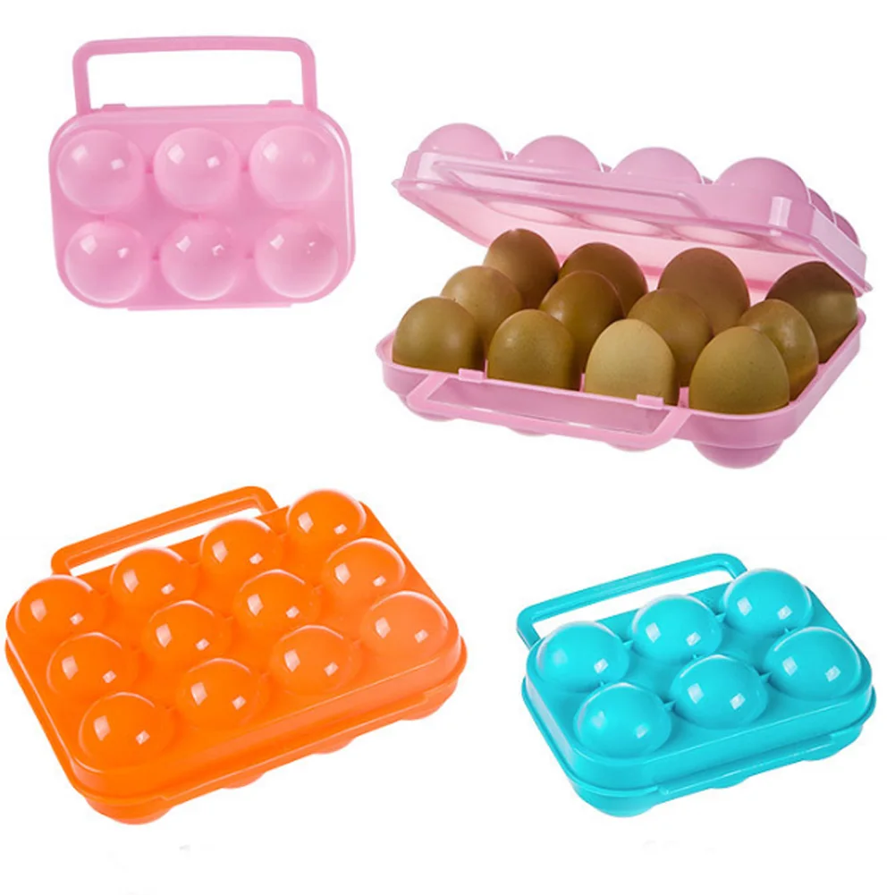 8Top Quality Portable Carry 6/12 Eggs Container Holder Storage Box Case