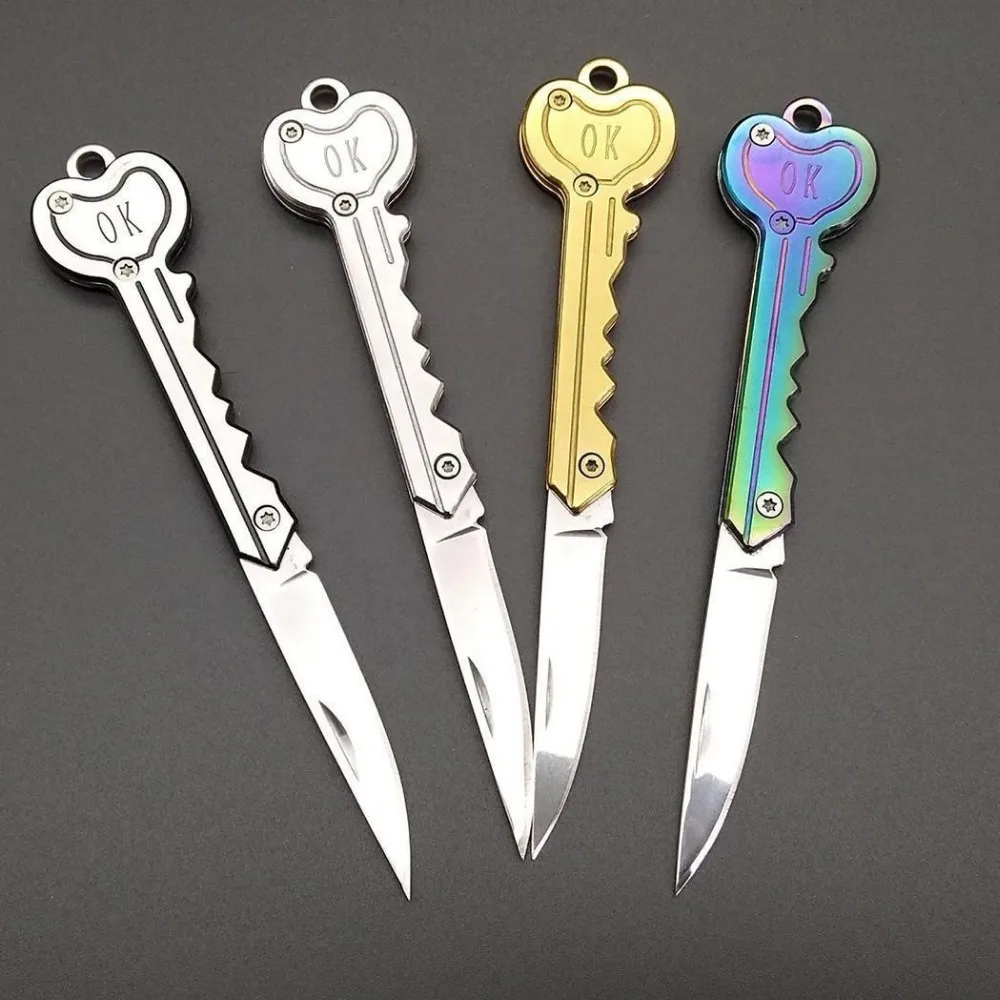 Mini llavero cuchillo táctico campamento al aire libre llavero anillo doble abierto abridor de bolsillo de Seguridad de Defensa Multi herramienta arma caja Mini llavero cuchillo táctico campamento al aire libre llavero anillo doble abierto abridor de bolsillo de Seguridad de Defensa Multi herramienta arma caja