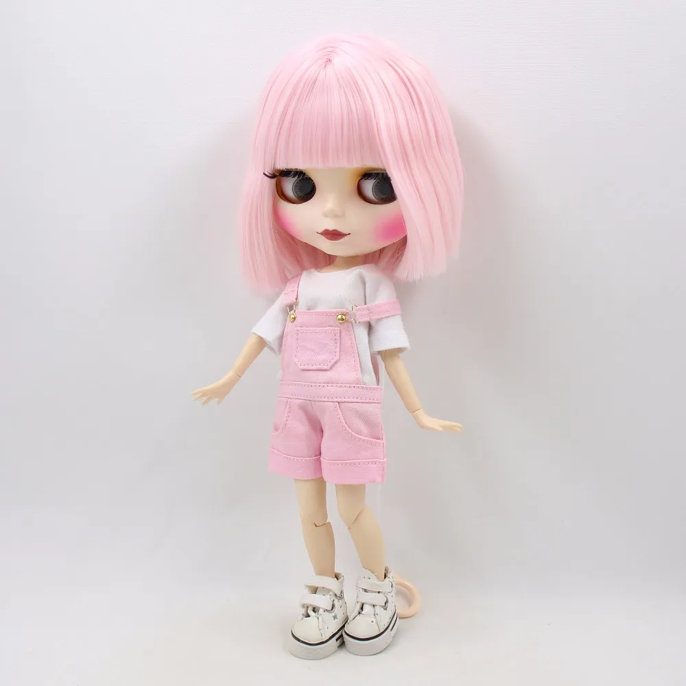 Neo Blythe Doll with Pink Hair, White Skin, Matte Cute Face & Custom Jointed Body 6