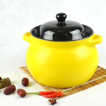

Red casserole stew soup household fire resistant large clay wedding gift porcelain pottery stew pottery hot pot Chinese marmite