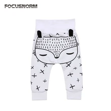 Детские длинные штаны-шаровары для новорожденных мальчиков и девочек, брюки, хлопковые леггинсы с объемными милыми ушками животных