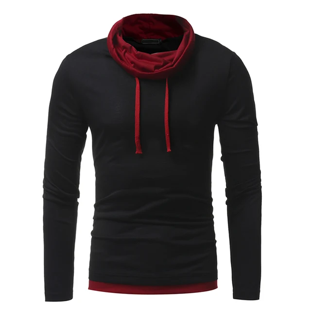 Heaps Collar Casual Long Sleeve Pullover Shirt Solid Color Men's Slim ...