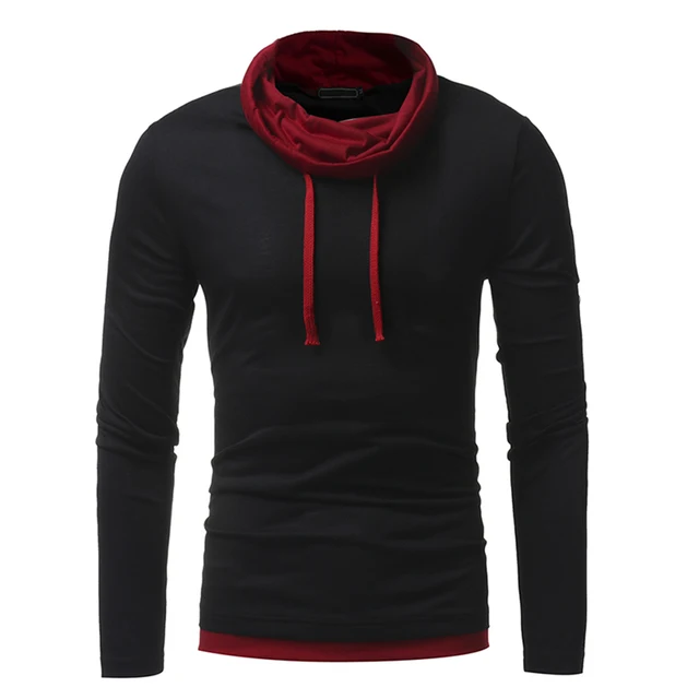 Heaps Collar Casual Long Sleeve Pullover Shirt Solid Color Men's Slim
