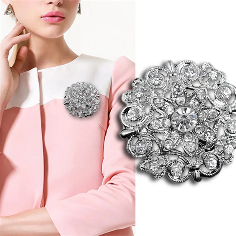 2018 New Fashion Women Wedding Bridal Rhinestone Crystal Brooches