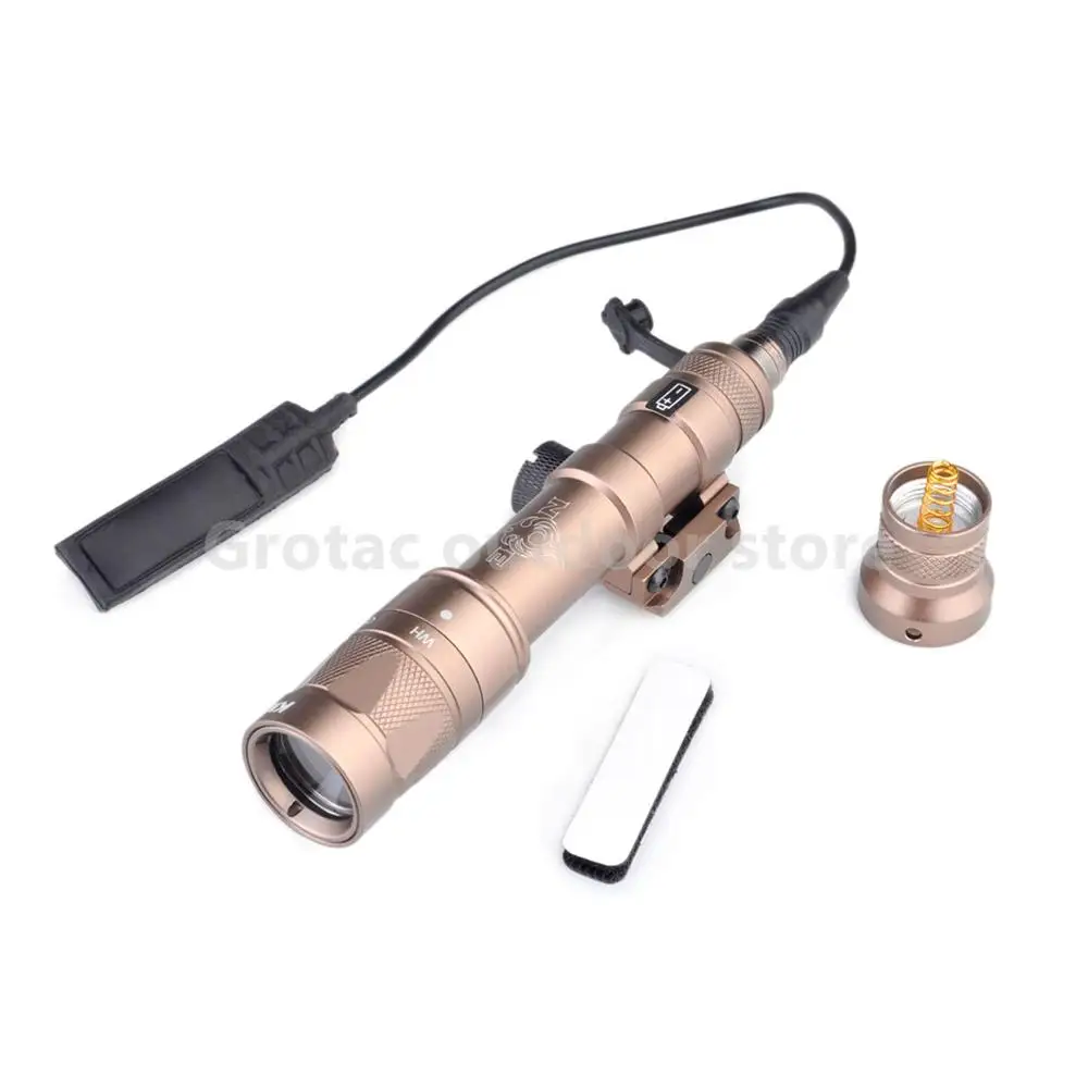 Тактический Скаут свет светодиодный фонарик для оружия M600W полная новая версия Тактический фонарик для охоты - Цвет: Бежевый