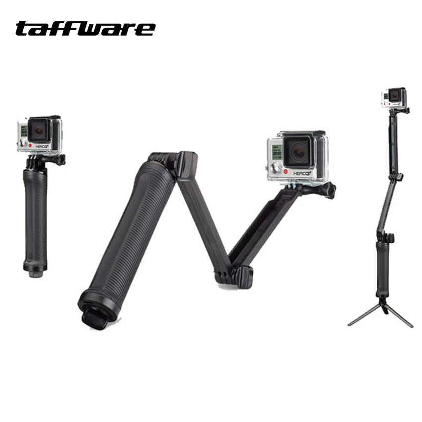 TAFFWARE Grip Tripods 3 Way Monopod Arm Tripod Mount Camera Grip Extension Tripods For Gopro