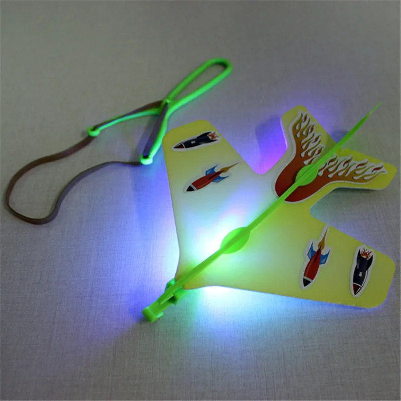 

Hot Sales Magic LED Slingshot Plane Shinning Educational Toys For Children Kids Funny Fly Upwards
