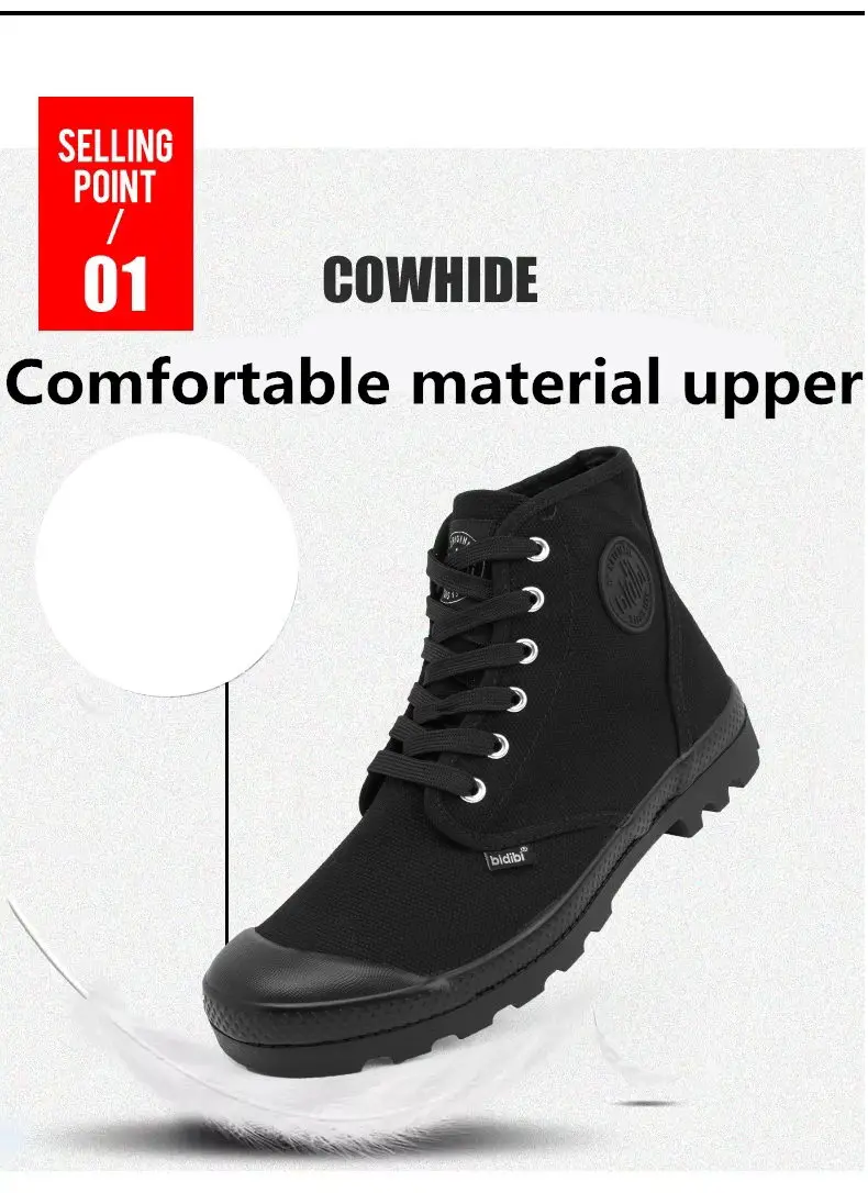 Big Size 36-48 Yards Canvas Shoes Men Round Head Quality High-Top Lace-Up Breathable Soft Flats Footwear Outdoor Casual Shoes (2)