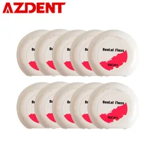 AZDENT 10 шт., 50 м, зубная нить, зубочистка, очиститель зубов, проволока, зубная нить, межзубная щетка, уход за полостью рта, отбеливание зубов
