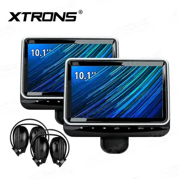 

XTRONS 2pcs 10.1'' Rotatable Screen & Bracket Car Clip-On Headrest with HDMI Port DVD USB SD GAME IR/FM +2pcs headohones