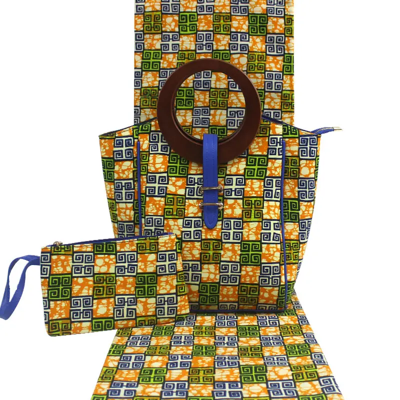 Африканские Восковые сумки с 6 ярдов восковой печатью ткани хлопок, самые популярные женские сумки и восковые принты ткани h180522