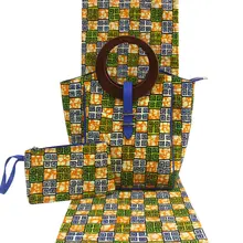 Африканские Восковые сумки с 6 ярдов восковой печатью ткани хлопок, самые популярные женские сумки и восковые принты ткани h180522