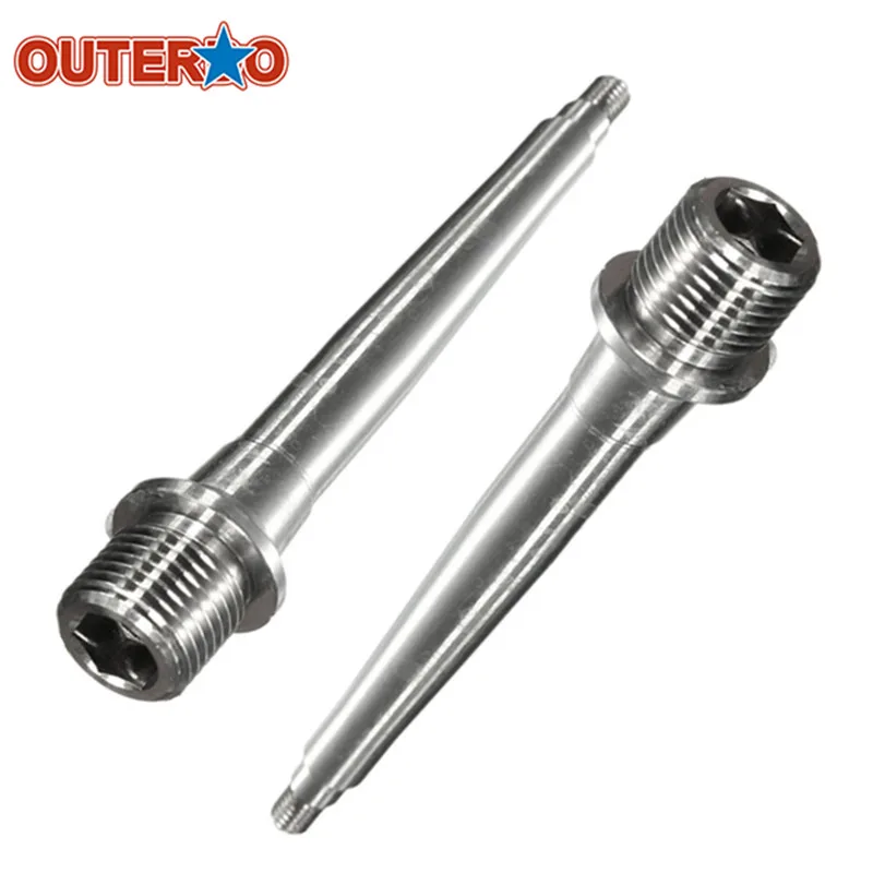 

OUTERDO 1 Pair Titanium Ti Pedal Spindle Axle Bicicleta Cycling Thread Bearing Pedals For MTB Bike Bicycle Cycling Components