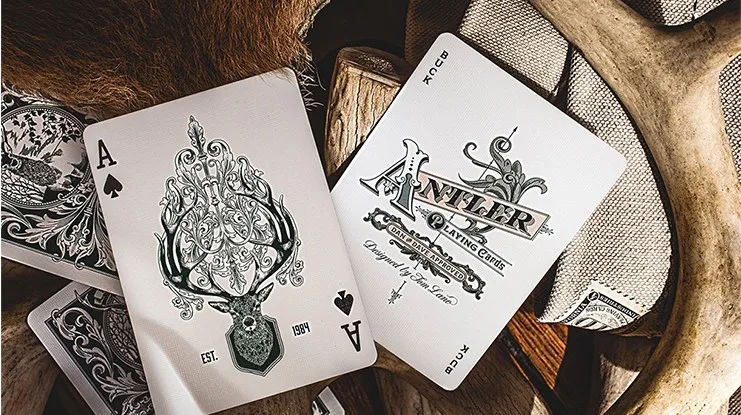 Antler Playing Cards (Maroon) by Dan and Dave 3