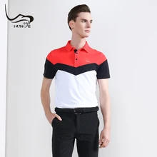 Новинка, EAGEGOF летние рубашки для гольфа, мужская спортивная одежда с коротким рукавом, быстросохнущая Мужская одежда для гольфа для тренировок, модная брендовая одежда