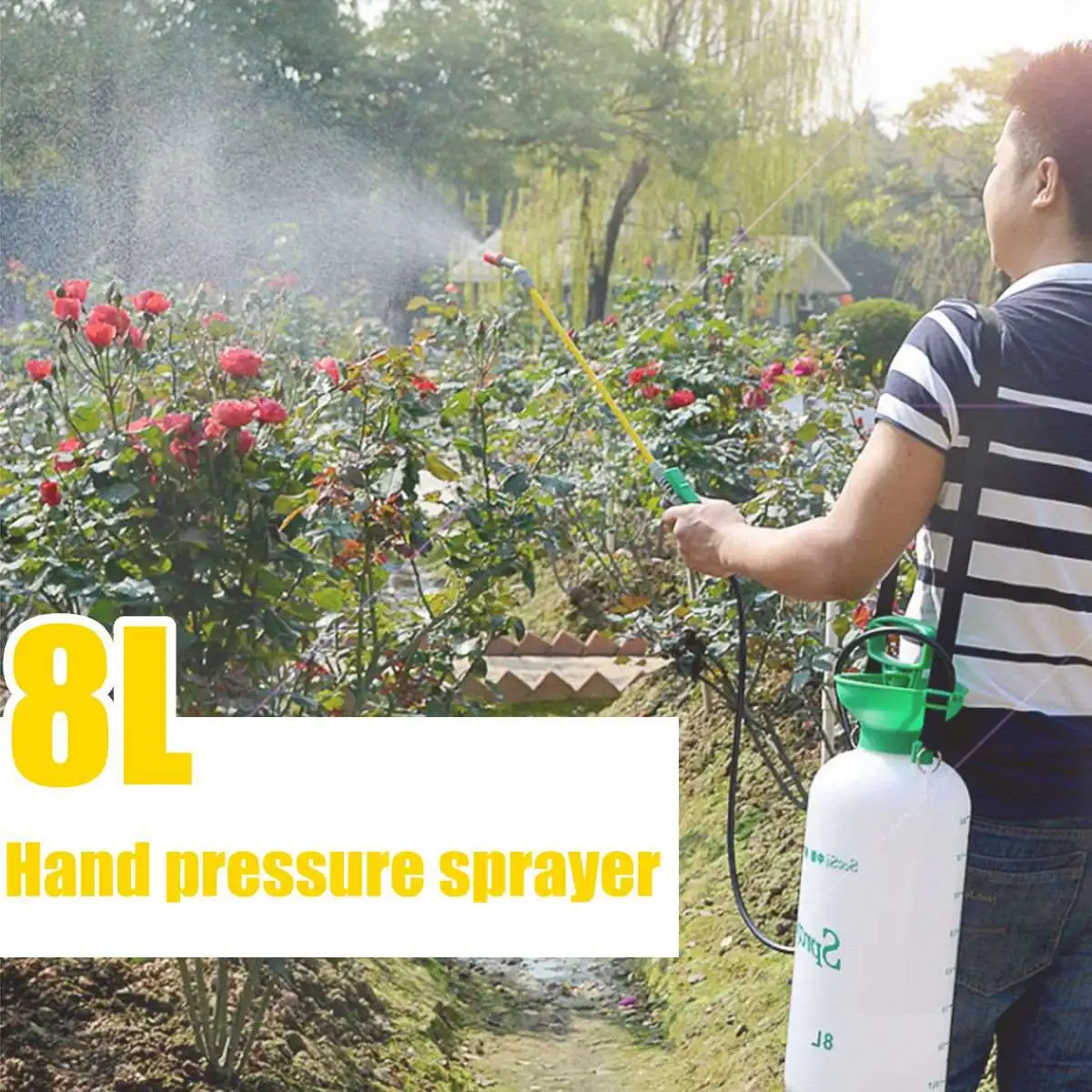 Portable 5L/8L Chemical Sprayer Pressure Garden Spray Bottle Handheld