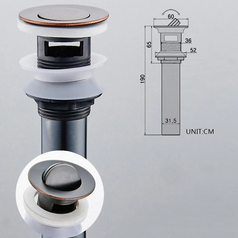 Умывальник для ванной комнаты, слив раковины, черная пробка для слива, флип-топ, гибкая дренажная труба, дизайнерская коллекция