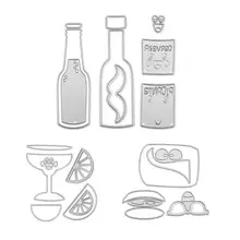 

1set Drinks Metal New Cutting Dies Stencils DIY Scrapbooking Embossing Decor Photo Album Paper Card Decorative Craft