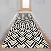 Else черный золотой желтый белый геометрический 3d принт нескользящий микрофибра моющийся длинный бегун коврик напольный коврик коврики для прихожей