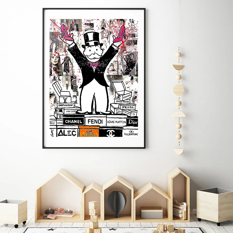 Alec Monopolyingly абстрактный плакат розовые высокие каблуки картины на холсте Современная Художественная декоративная стена картины украшение дома