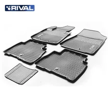 Для Kia Sorento XM FL 2012- Коврики в салон 5 шт./компл. полиуретан Rival 12804001